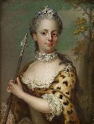 Jakob Bjock Portrait of Charlotte Du Rietz af Hedensberg as Diana painting